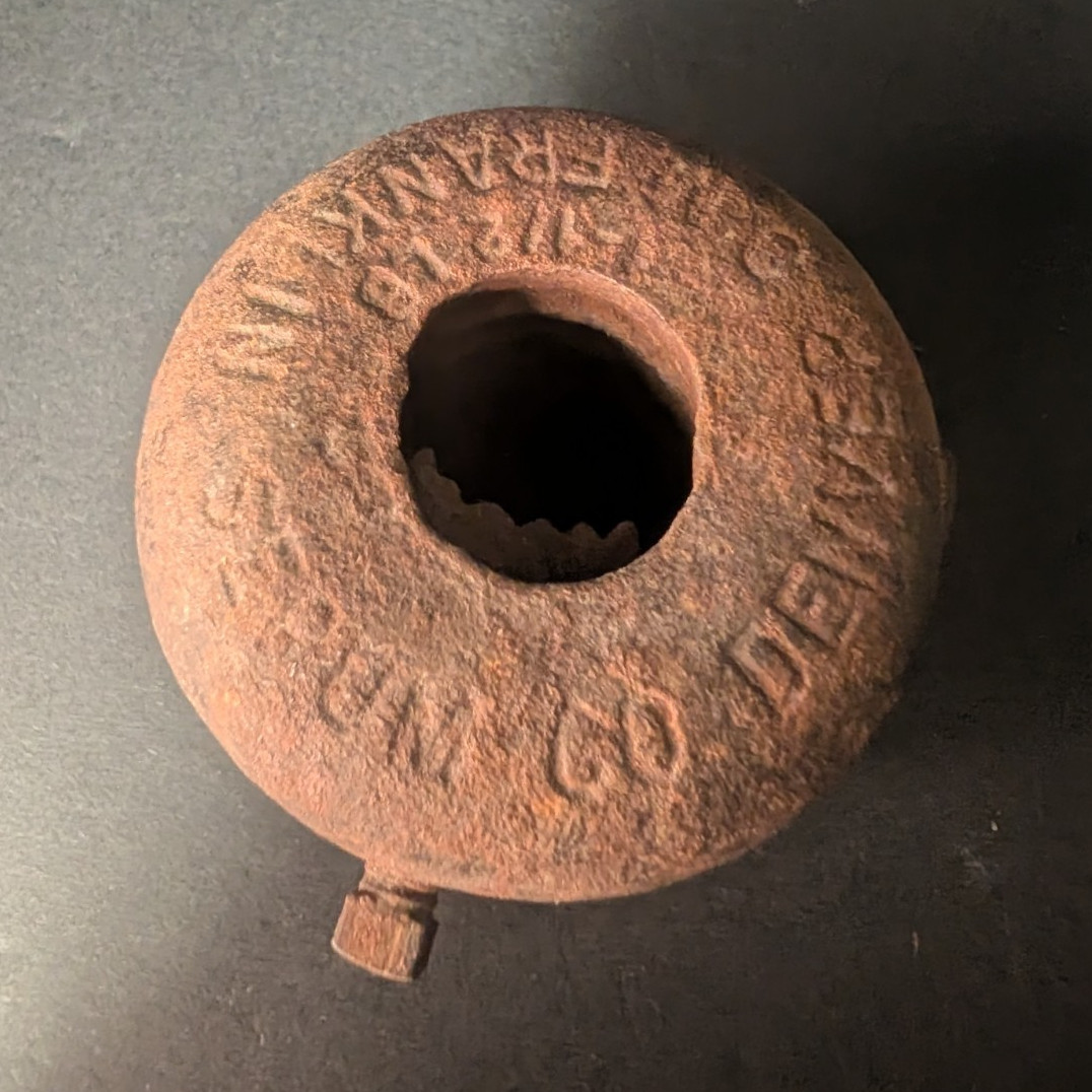 Vintage Cast-Iron Null Jorn Weight Manufactured By the O.M. Franklin Made In USA