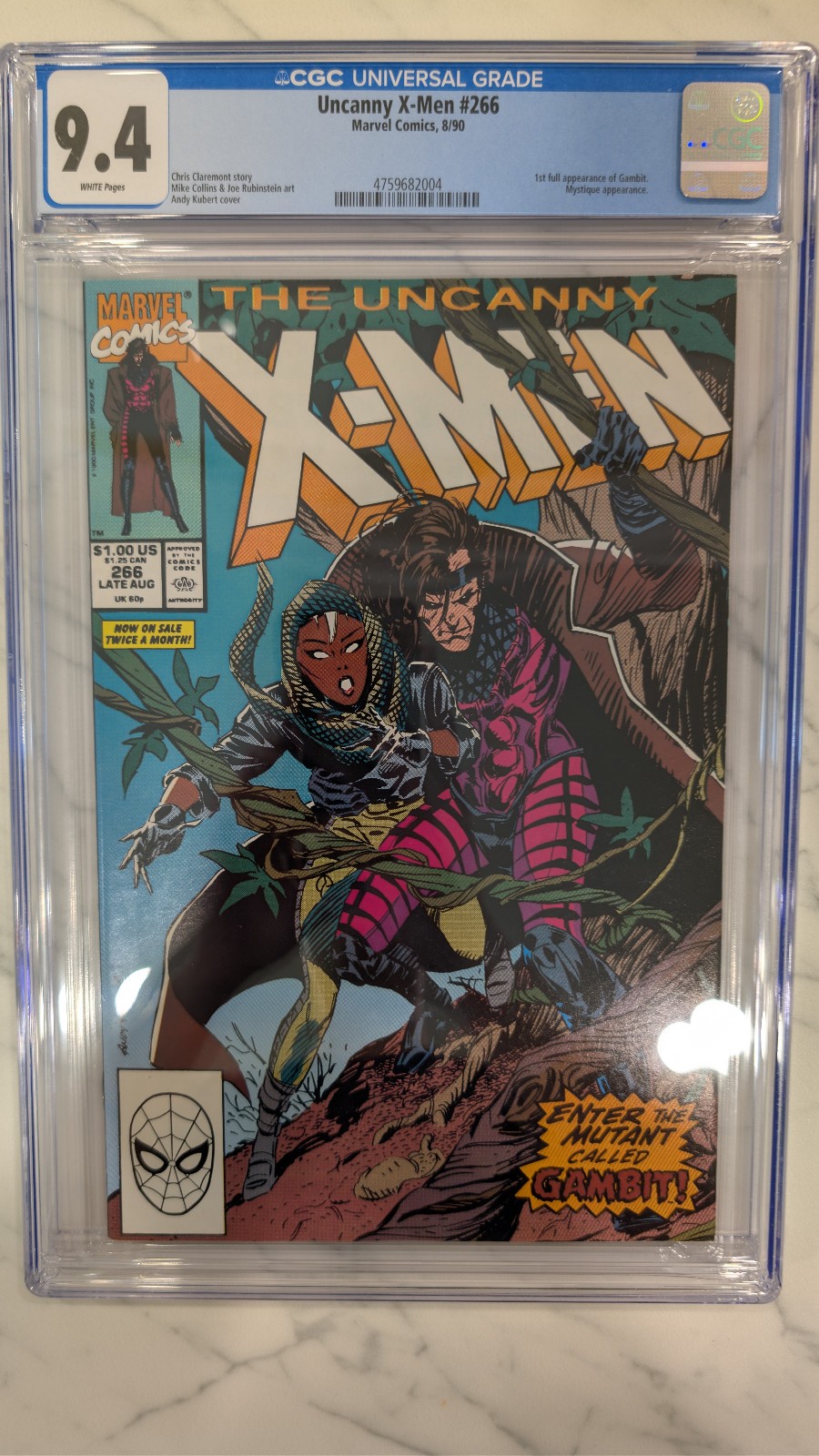 The Uncanny X-Men 266 CGC 9.4 NM white pages 1st GAMBIT Marvel The Uncanny X-Men The Uncanny X-Men 266 CGC 9.4 NM white pages 1st GAMBIT Marvel The Uncanny X-Men