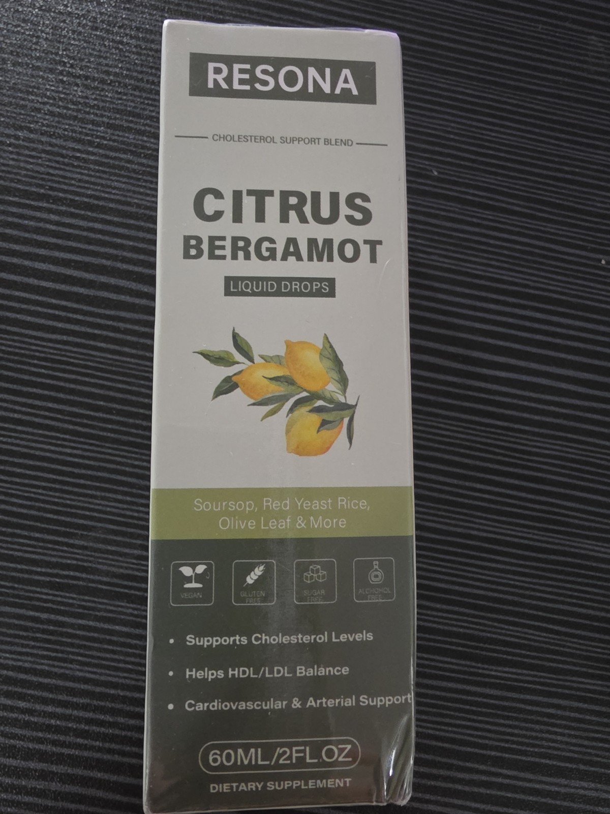 Resona Citrus Bergamot Drops for Cholesterol Levels, HDL/LDL Balance, 2oz / 60ml Resona Citrus Bergamot Drops for Cholesterol Levels, HDL/LDL Balance, 2oz / 60ml