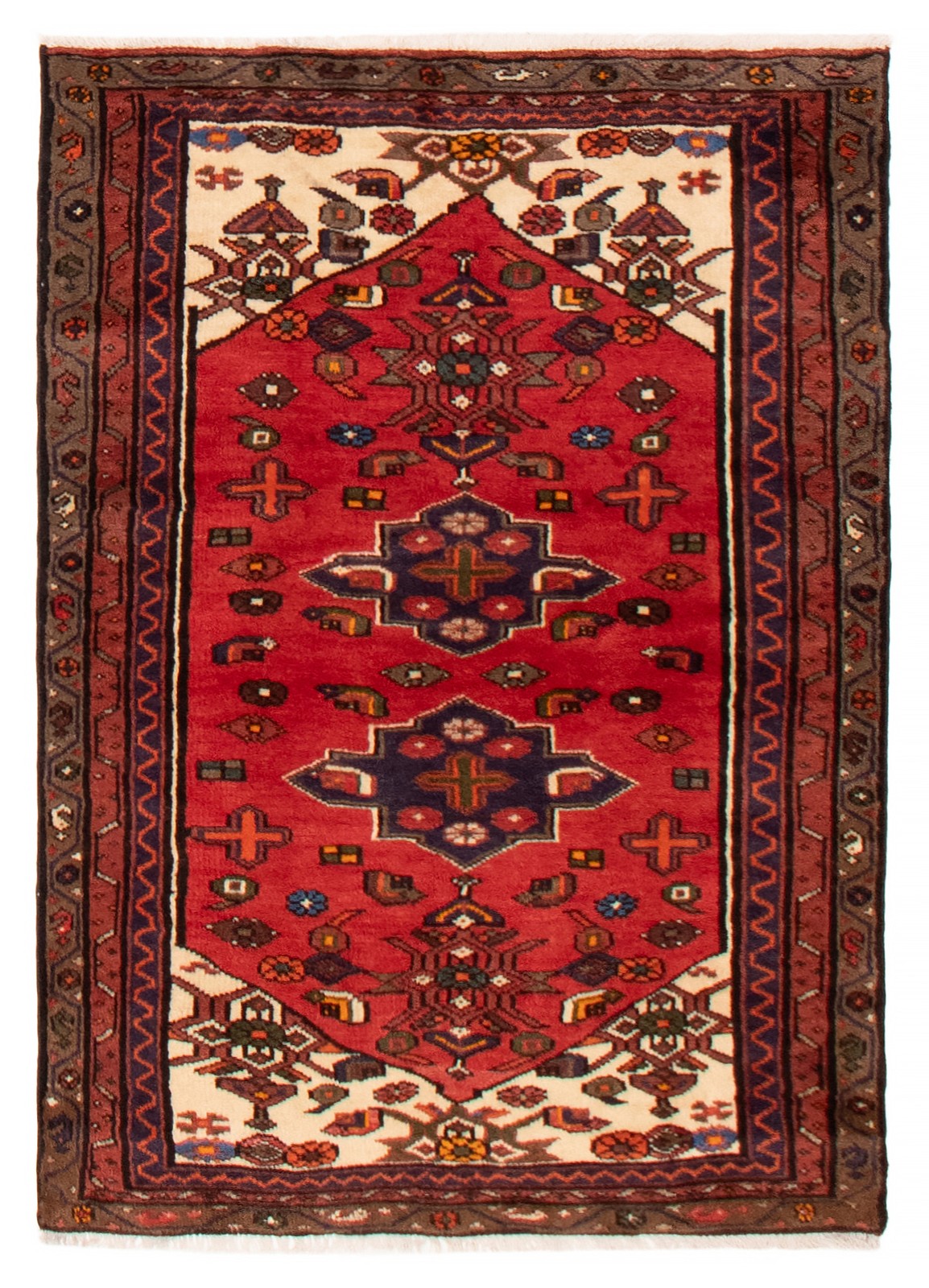 Vintage Hand-Knotted Area Rug 3\'3\