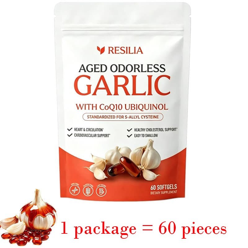 1-20x Resilia Garlic Extract 600mg Softgels(60 Count) Odorless Aged Garlic Extra