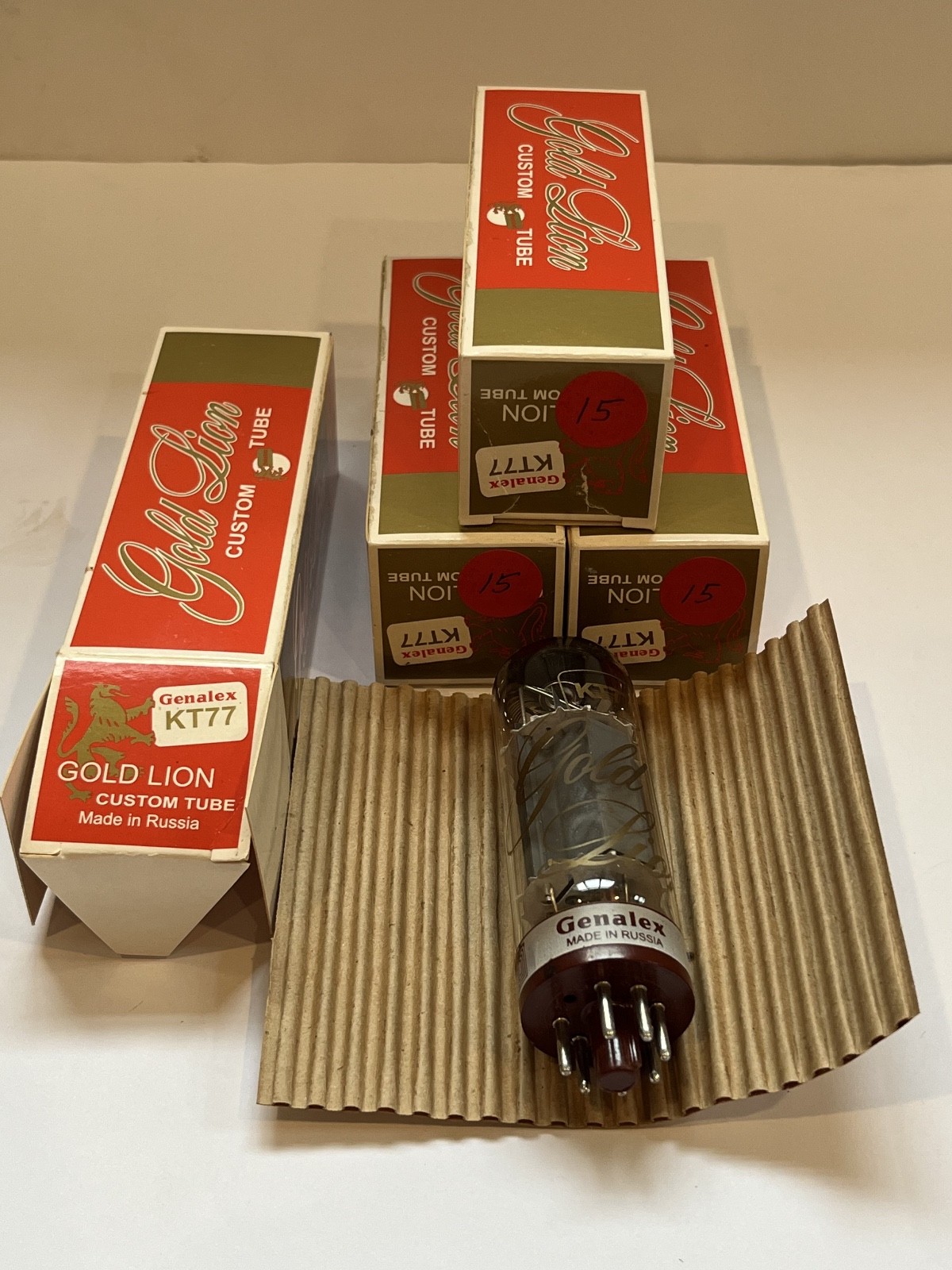 NIB Matched Quad Genalex KT77 Gold Lion vacuum tubes