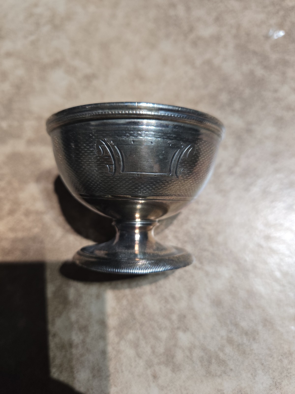 Gorham Antique Coin Silver SALT CELLAR SINGLE LIGHT  MONO GREAT SHAPE ERA 1850\'S