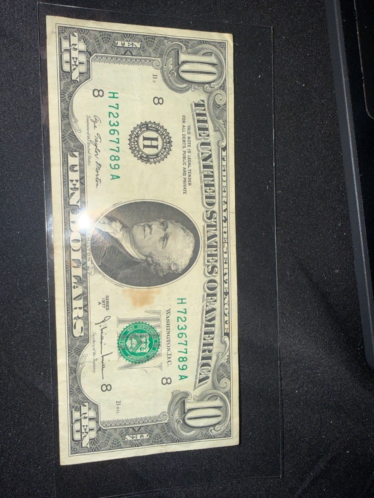 1977 (A) $10 Federal Reserve Note- St Louis Circulated, Ungraded