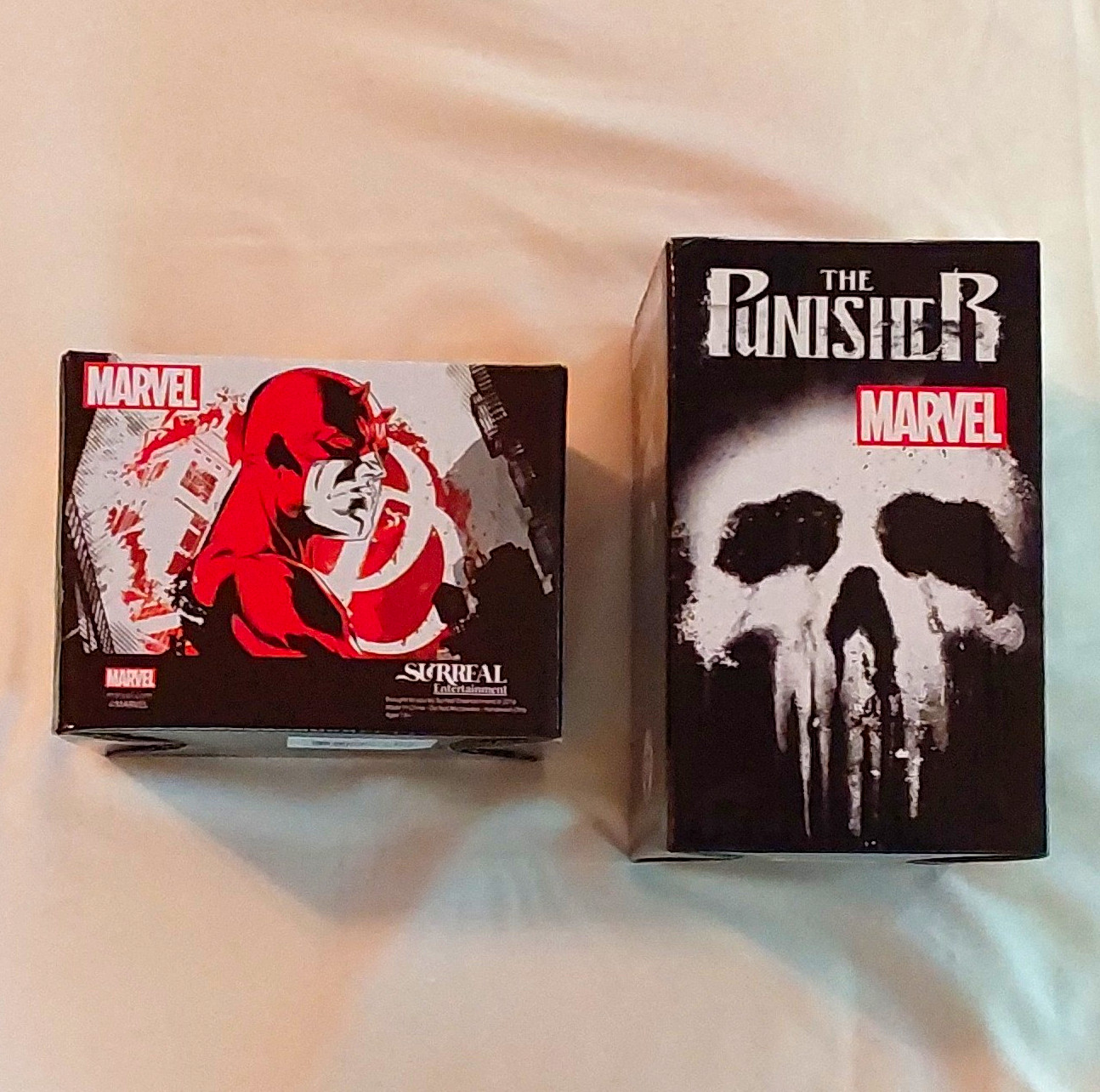 Marvel Daredevil 6oz Molded Mug and Punisher Bottom Print Glass Set Marvel Daredevil 6oz Molded Mug and Punisher Bottom Print Glass Set