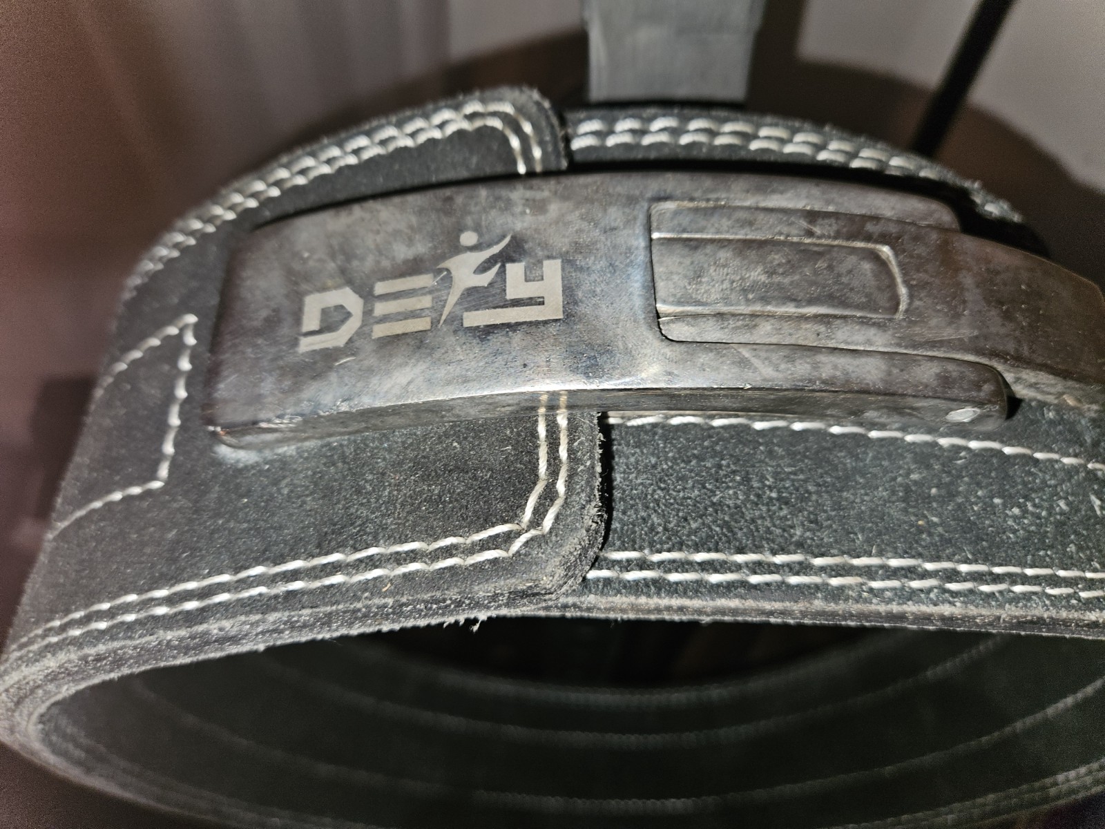 DEFY 10mm XL Weight Power Lifting Leather Lever Belt Black. Set New PRs Today