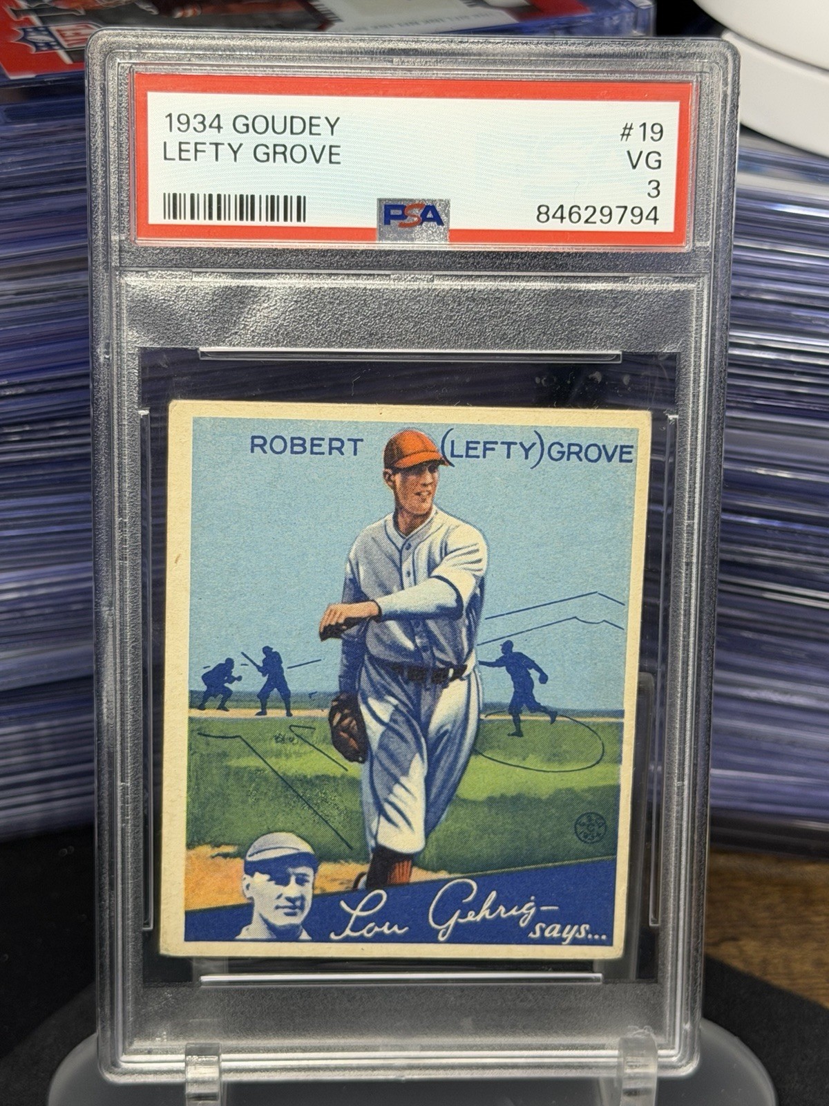 1934 Goudey Lefty Grove #19 PSA 3 VG HOF Philadelphia Athletics Vintage