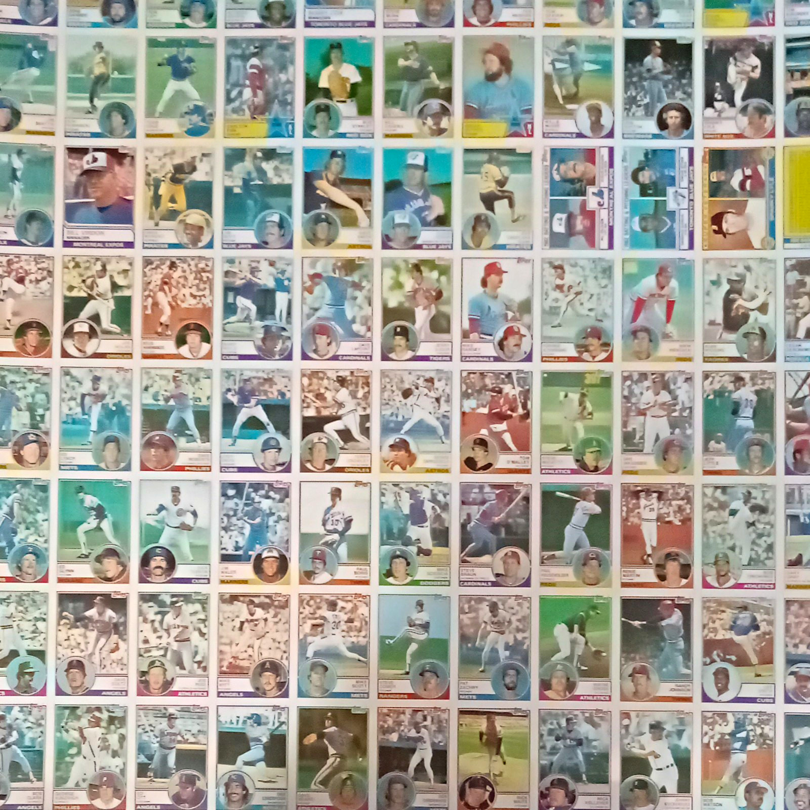 1984 Topps Baseball Uncut Sheets. Near Mint. Complete Set. Six Full Sheets.