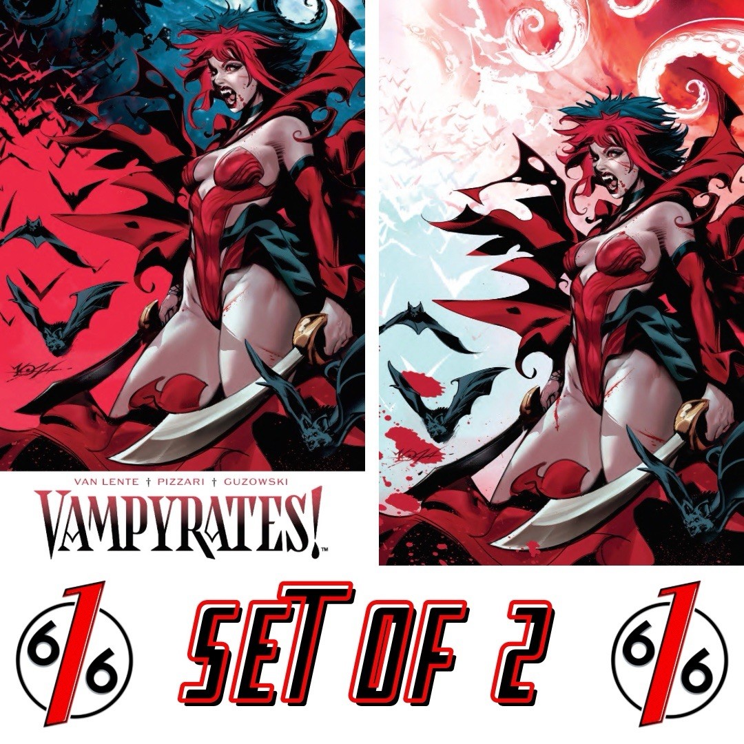 🔥🦇 VAMPYRATES #1 YONA 616 Trade & Virgin Glow In Dark Variant AB Set LTD 500