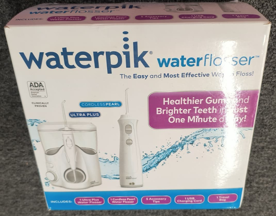 Waterpik Ultra Plus and Cordless Pearl Water Flosser Combo Pack - NEW , P2 Waterpik Ultra Plus and Cordless Pearl Water Flosser Combo Pack - NEW , P2