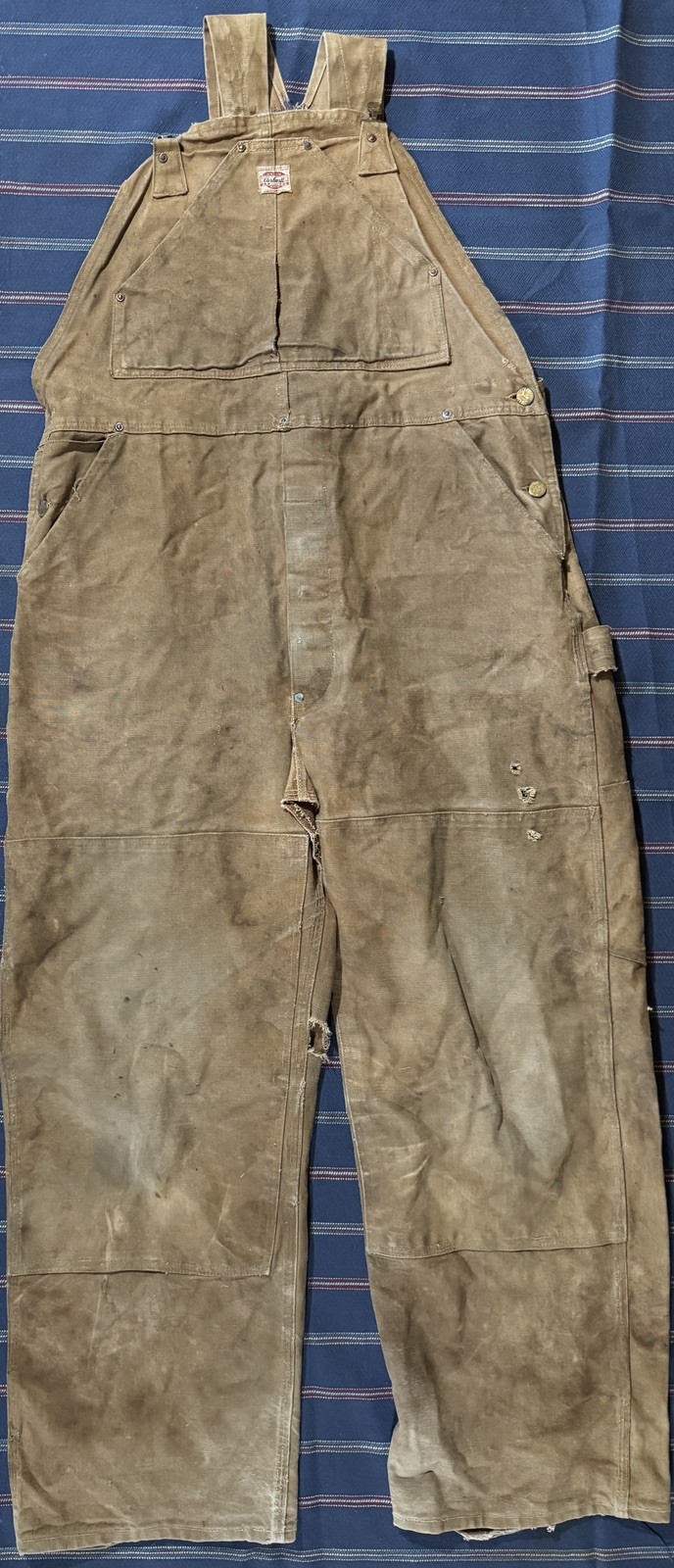Carhartt VTG 1950s Overalls Heart Logo Tag Sanforized Union Headlight 50s