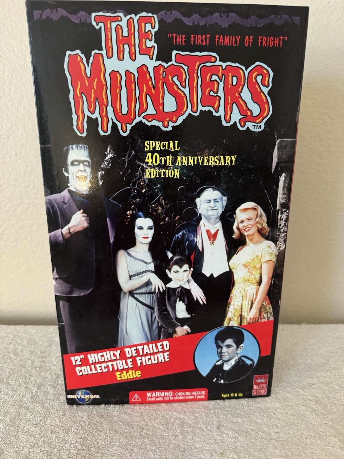 Vintage 2004 Majestic Studios Eddie Munster 8.5” Figure Woof-Woof