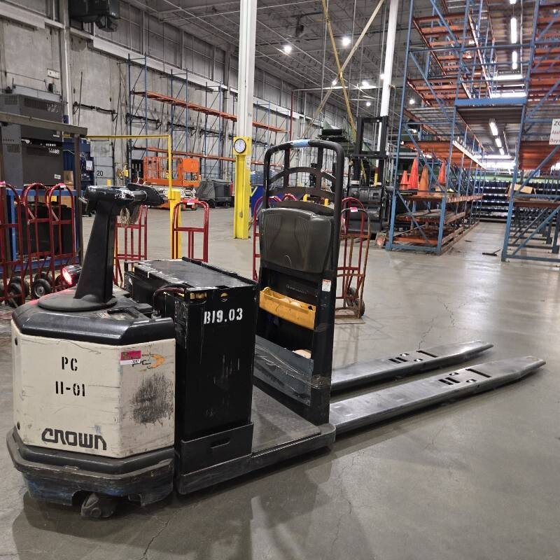 Crown Walkie Rider Electric Pallet Jacks - 6,000-8,000 lbs, 24V, 750 AH Battery
