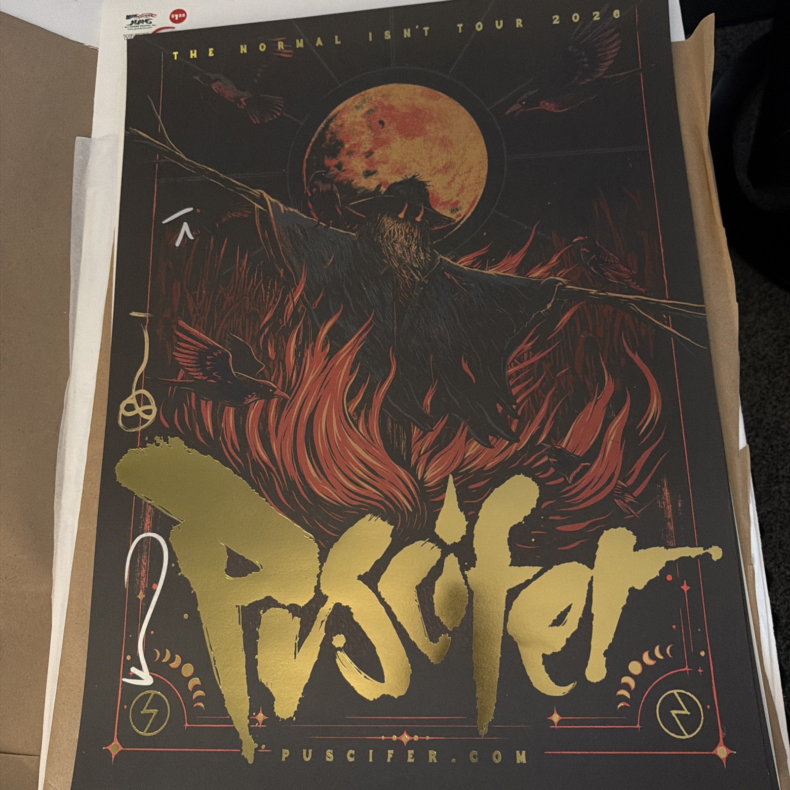 Puscifer 2026 VIP foil Poster Signed 18x24 Official Puscifer 2026 VIP foil Poster Signed 18x24 Official