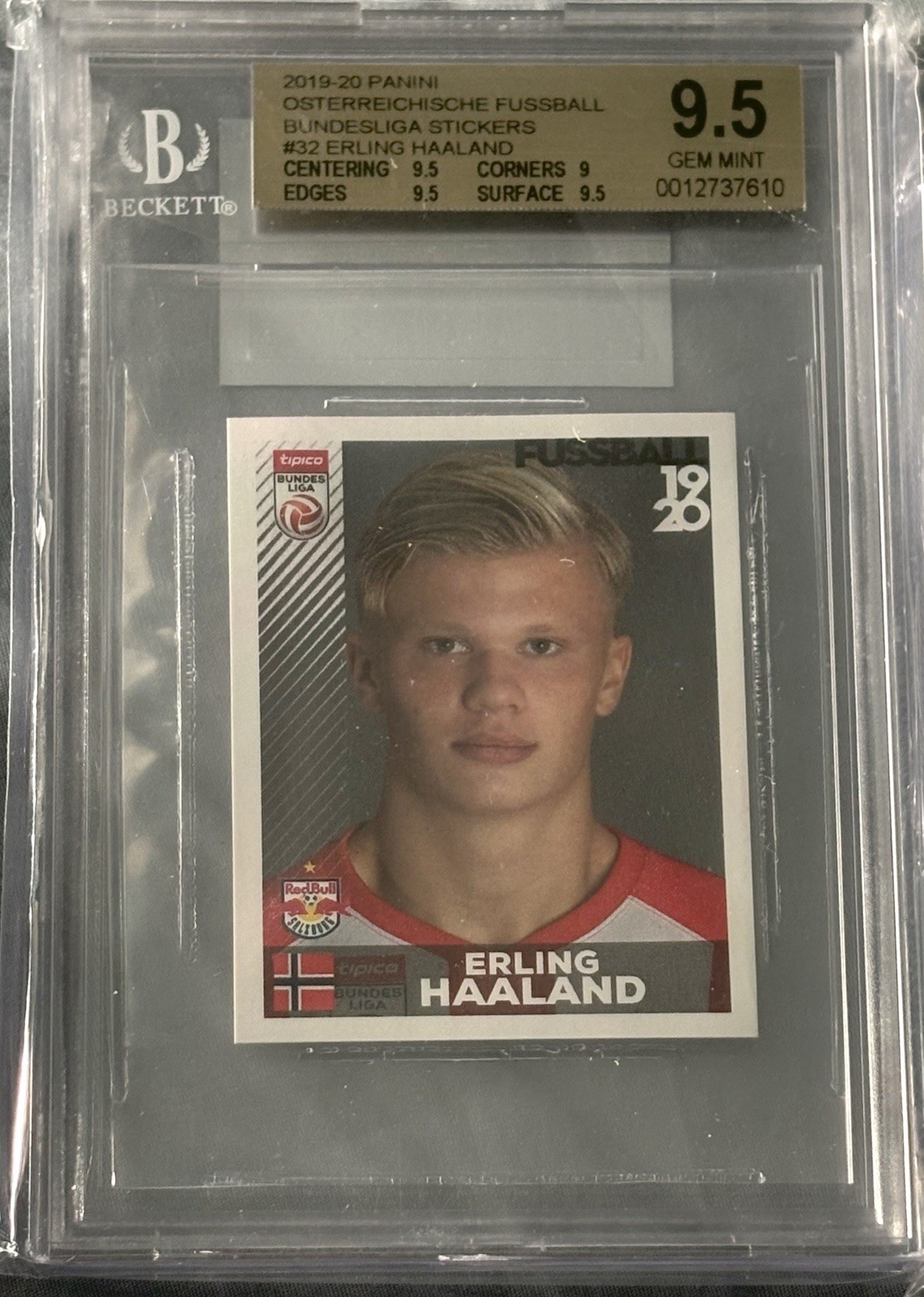 Erling Haaland 2019 Panini Fussball Bundesliga Sticker Rookie BGS 9.5 MAKE OFFER