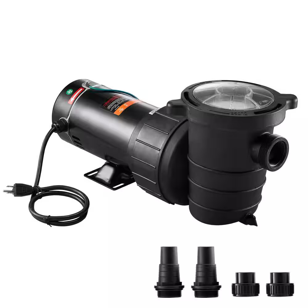 SKYSHALO VEVOR 1.5HP 115V Pool Pump Above Ground Single Speed 1100W Strainer