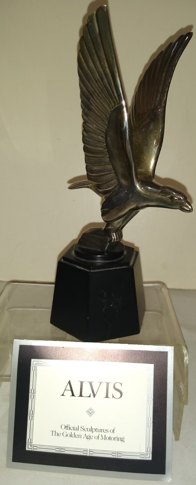 1987 FRANKLIN MINT 1929 ALVIS CAR MASCOT SCULPTURE HOOD ORNAMENT LIMITED