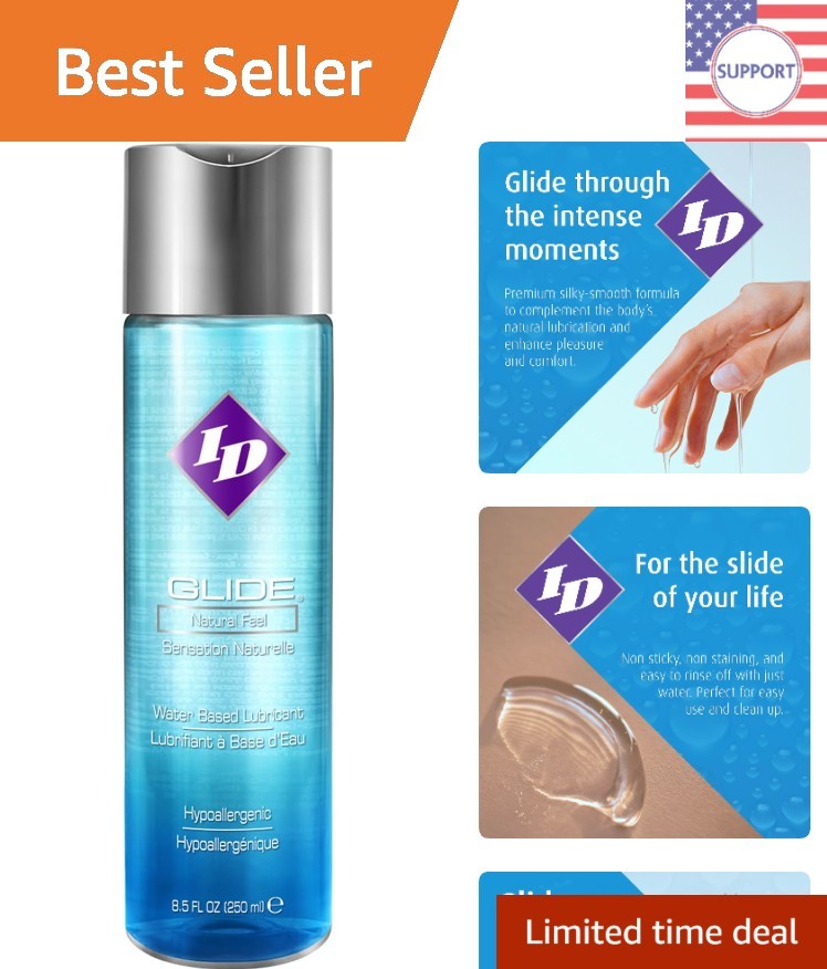 Gle 8.5 Fl Oz Unscented Water-Based Lubricant for Intimate Comfort