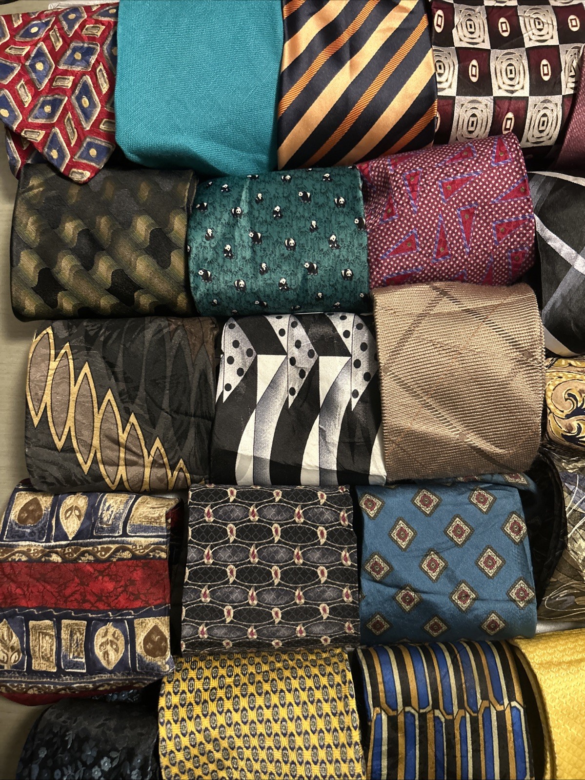 45 Pc Necktie All Silk Lot Wear Craft Cutter Quilting Wholesale Repurpose Resell