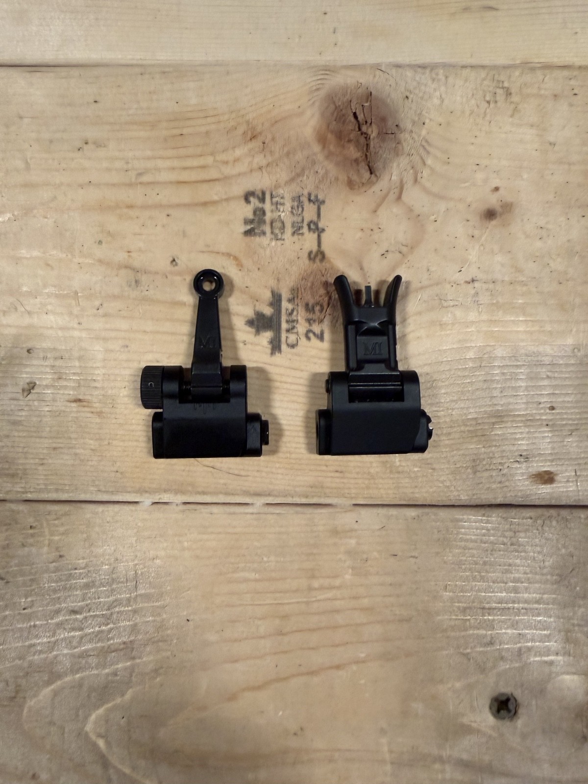 Midwest Industries MI-CRS-SET Flip-Up BUIS Sight Set Black