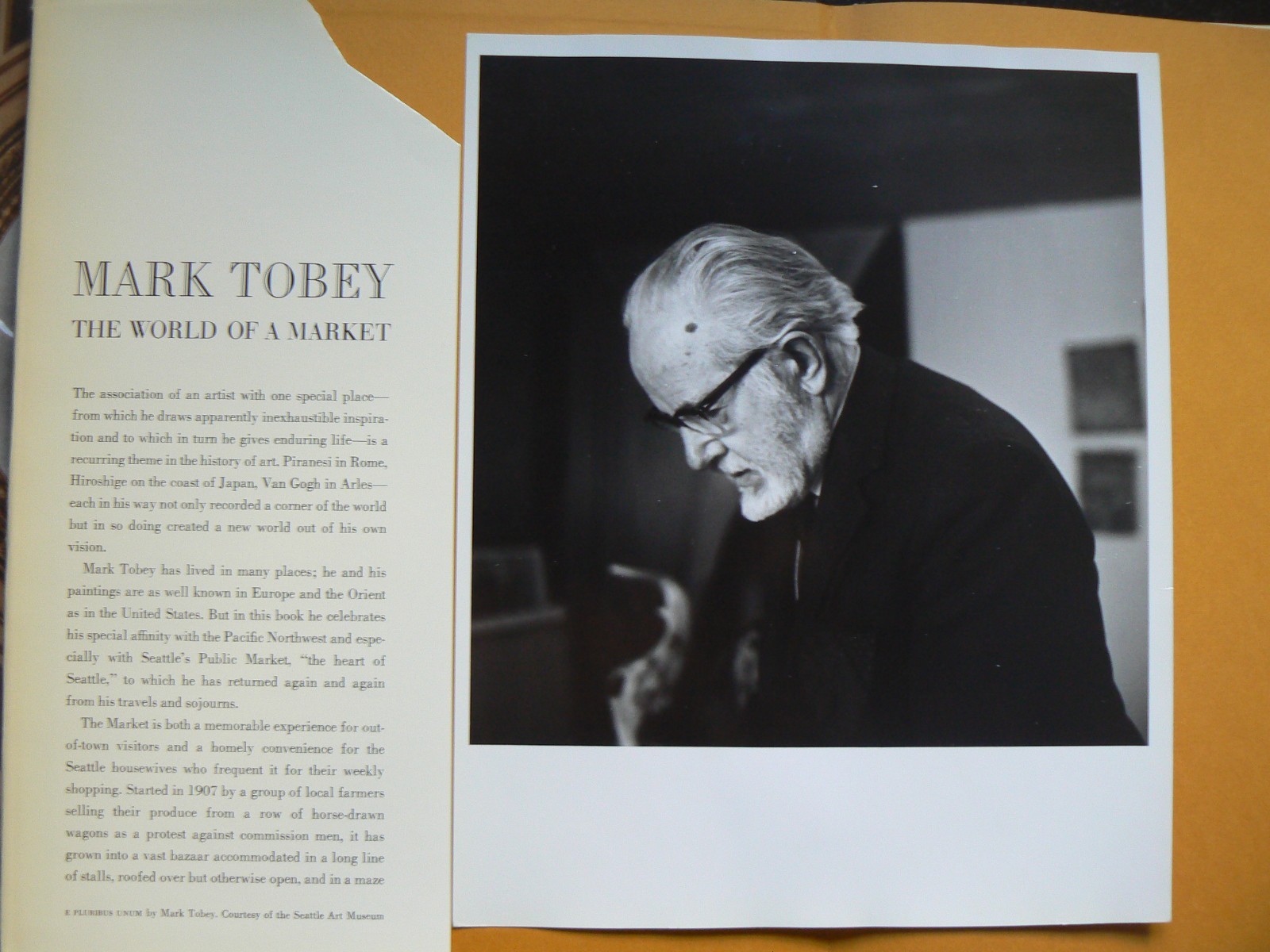 BOOK WITH FOTO OF MARK TOBEY