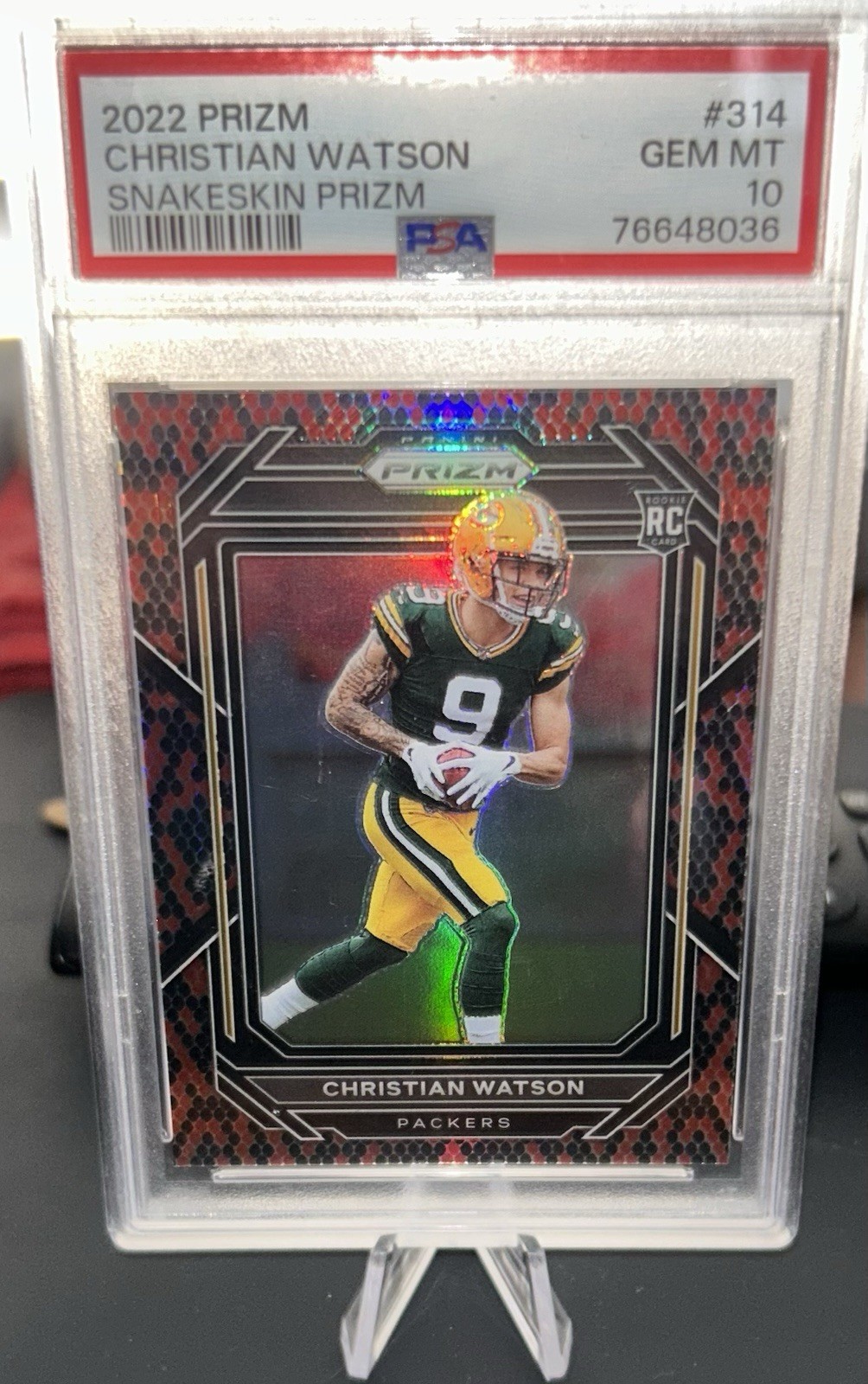 2022 Panini Prizm Rookies Christian Watson #314 Snakeskin Prizm (RC)