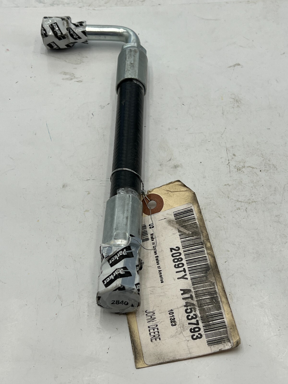 John Deere AT453793 Parker Flexible Hose Lubricating Oil Drain Tube