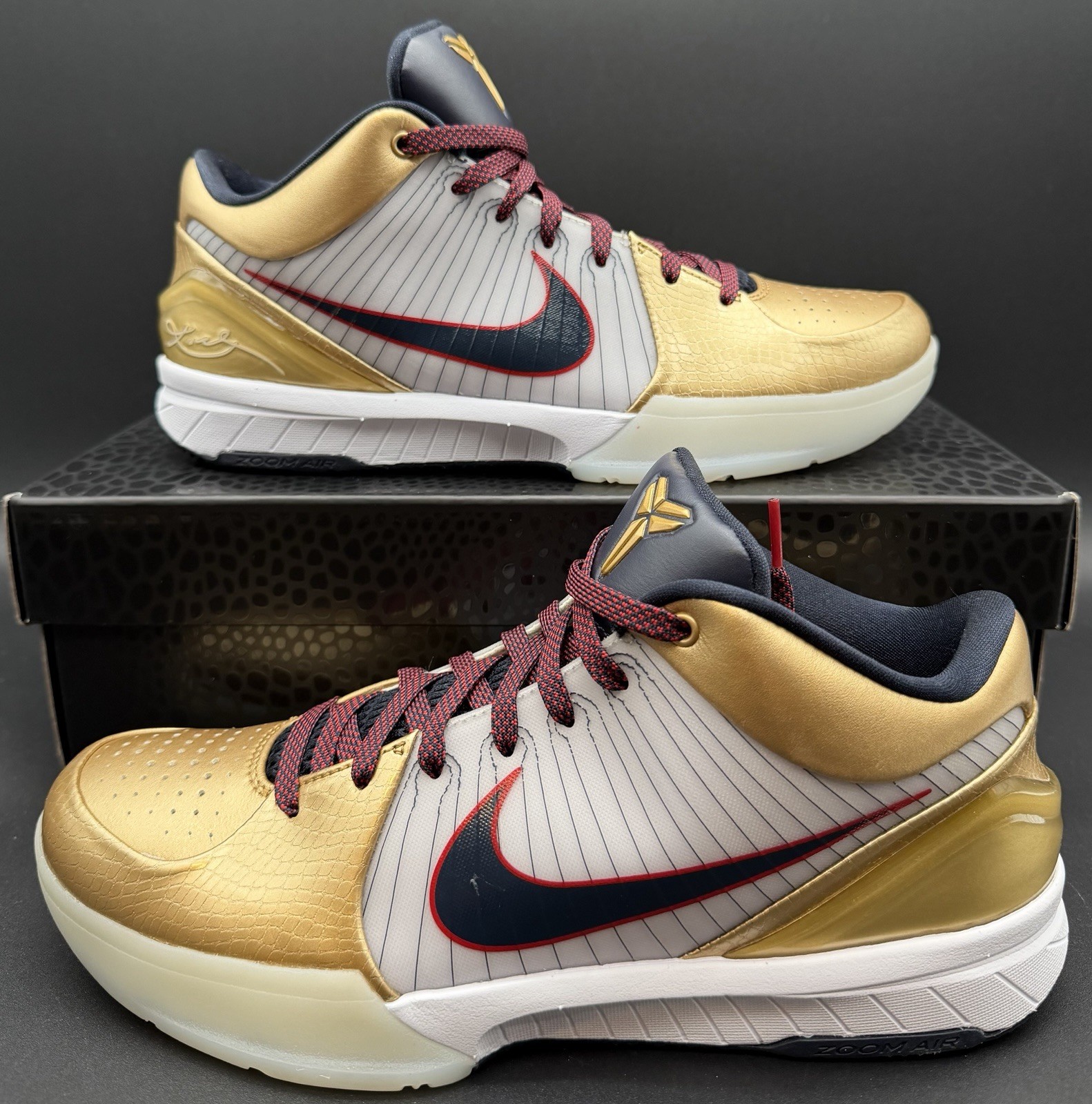 Size 9 - Nike Zoom Kobe 4 Protro Gold Medal Ds FQ3544-100 Og All