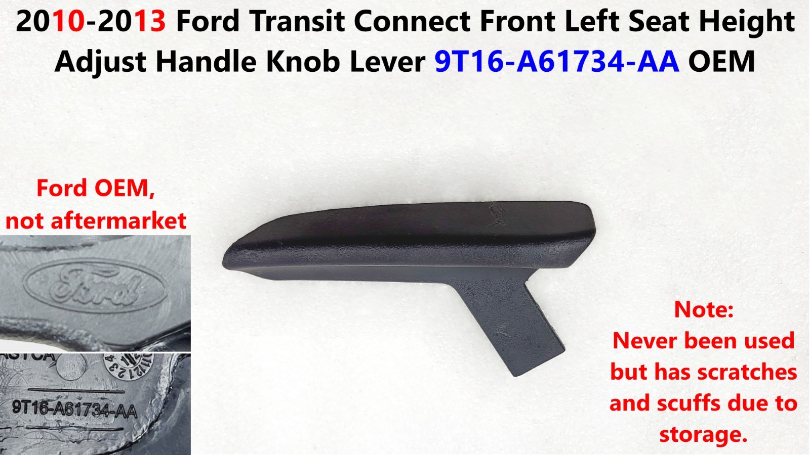 2010 -2013 Ford Transit Connect Front Left Seat Height Adjust Handle Knob Lever