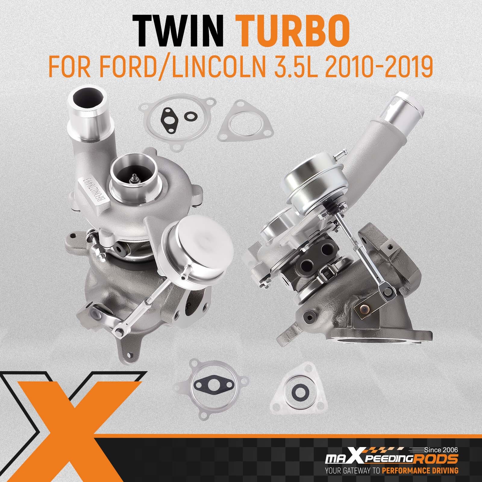 Left & Right Twin Turbo for Ford Flex Taurus Explorer Lincoln MKS MKT 3.5L 10-19 Left & Right Twin Turbo for Ford Flex Taurus Explorer Lincoln MKS MKT 3.5L 10-19