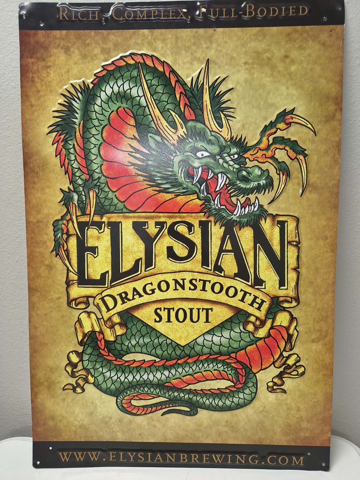 Elysian Dragonstooth Stout Metal Beer Sign 23.5