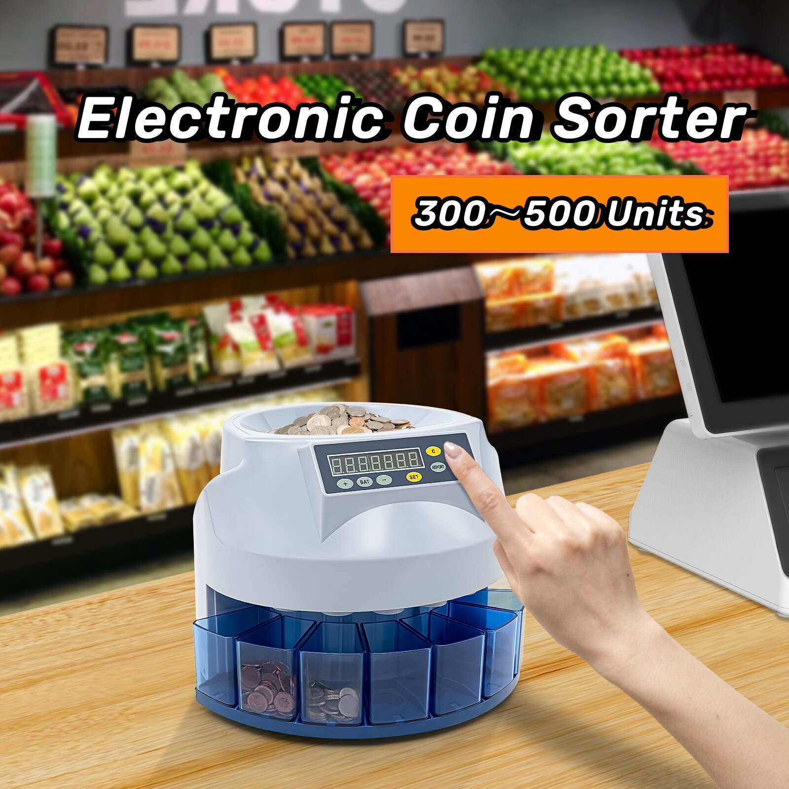 Digital Electronic Automatic Coin Sorter Machine Counter Counting Change Money Digital Electronic Automatic Coin Sorter Machine Counter Counting Change Money