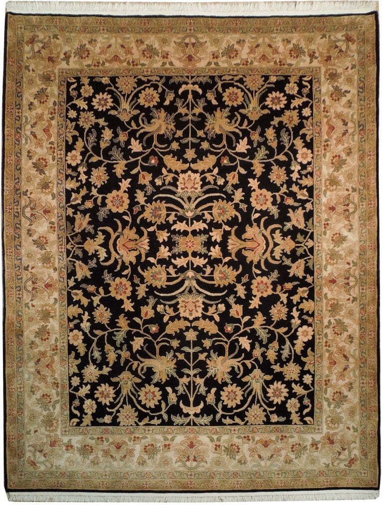 8x10' Black Chobi Peshawar Rug 18588