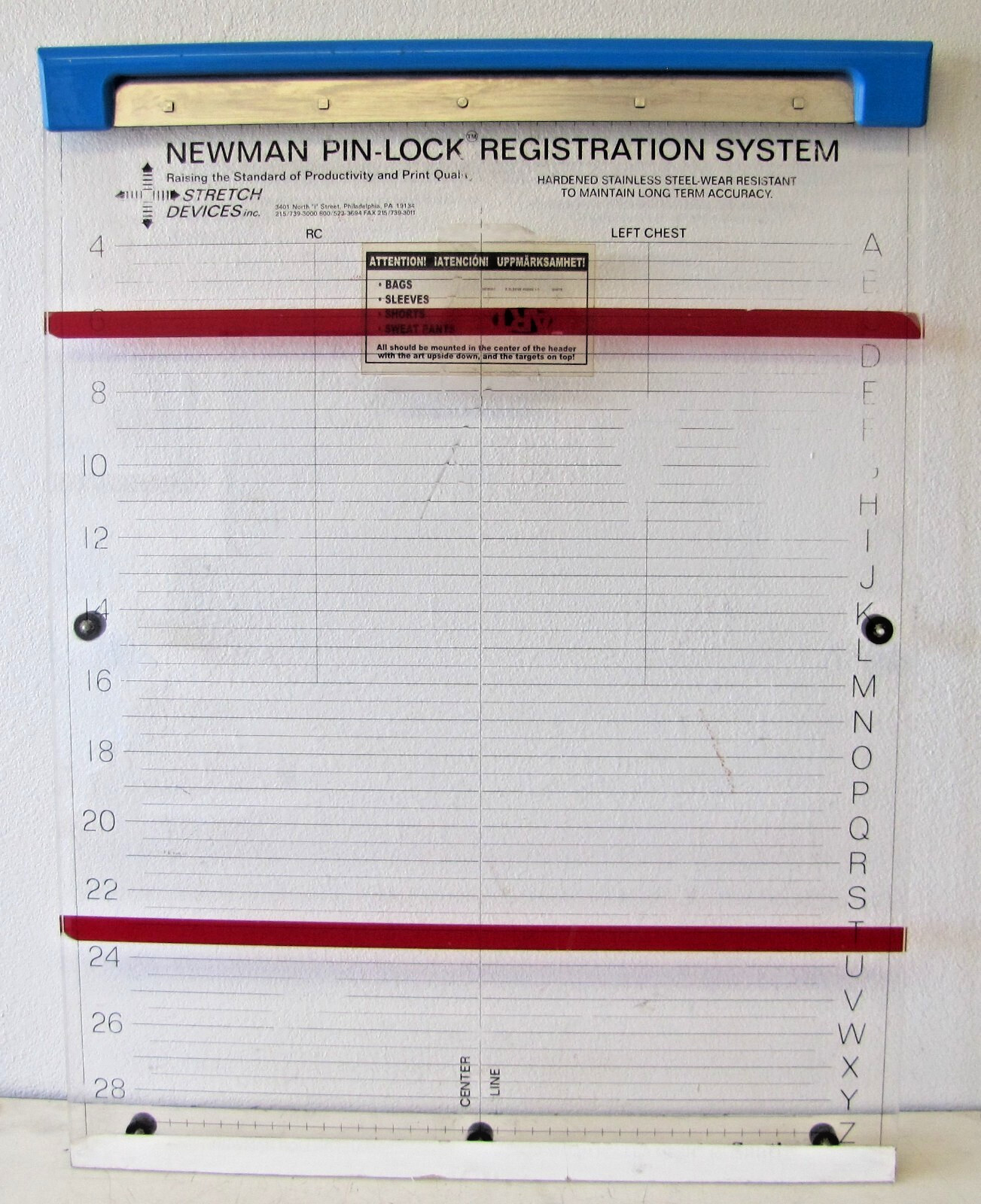 Newman Pin-lock Registration Textile Printing Application System