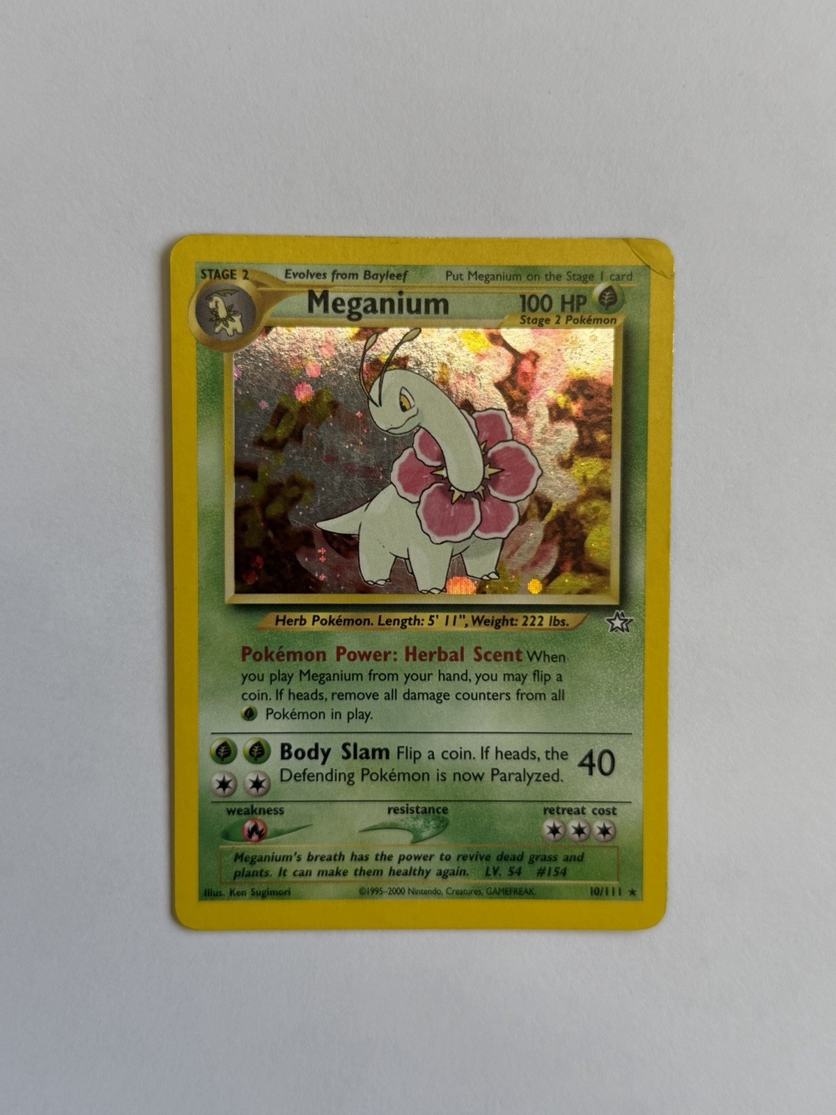Meganium 10/111 Neo Genesis Holo Meganium 10/111 Neo Genesis Holo