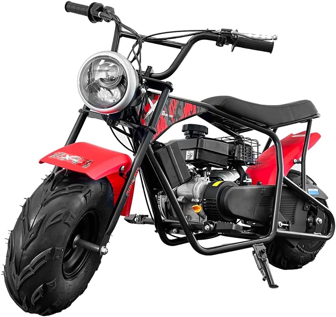 XtremepowerUS 99cc Mini Dirt Bike Gas-Powered 4 Stroke Pocket Bike Pit Red