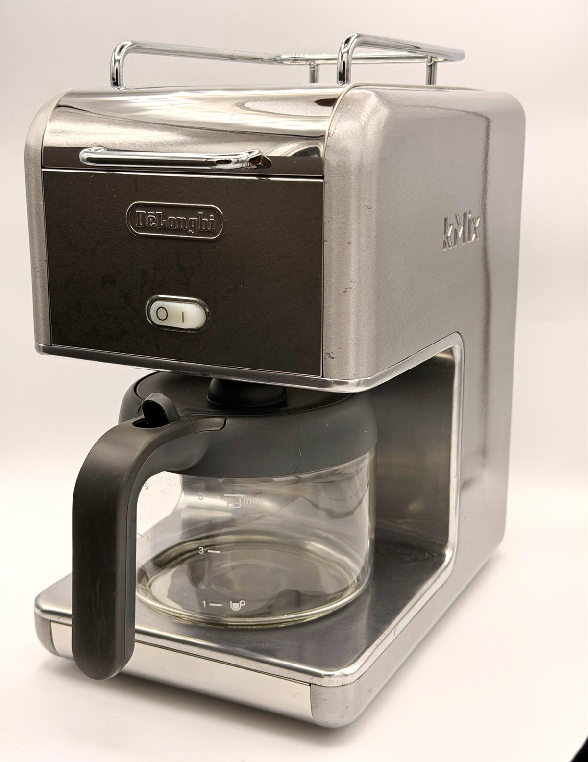 DeLonghi kMix DCM02ST 5 Cup Coffee Maker Stainless Steel Tested Working
