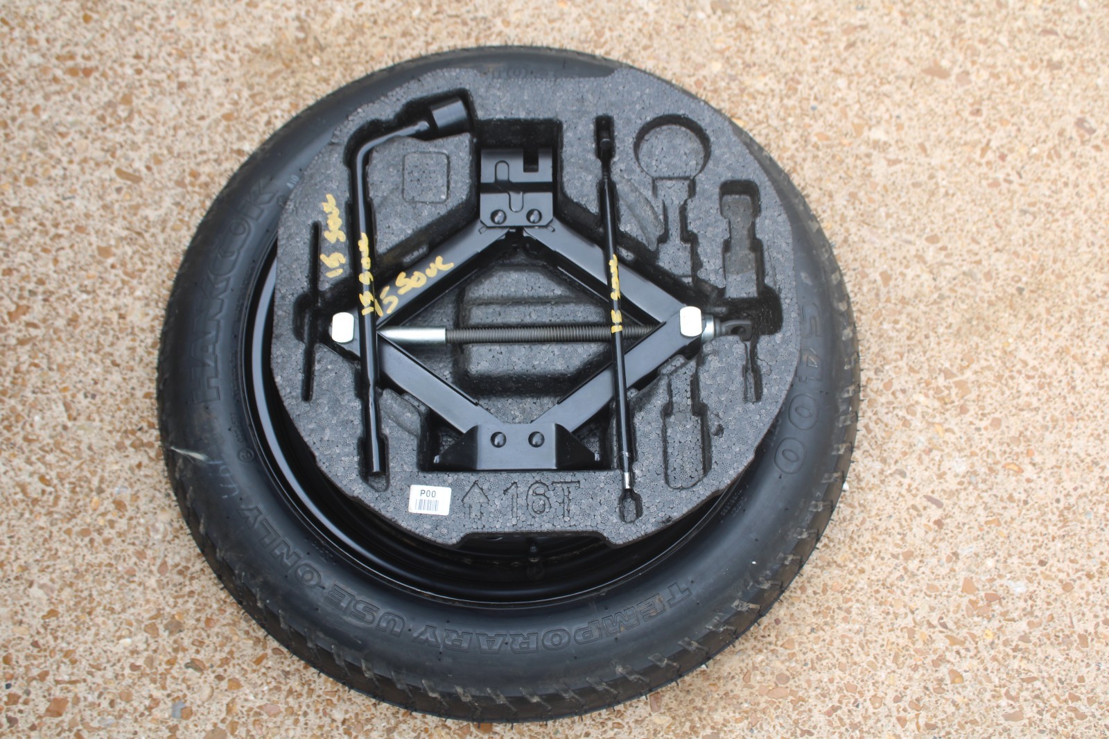 14-21 KIA SOUL COMPACT MINI SPARE TIRE WHEEL RIM JACK KIT T125/80D16 14-21 KIA SOUL COMPACT MINI SPARE TIRE WHEEL RIM JACK KIT T125/80D16