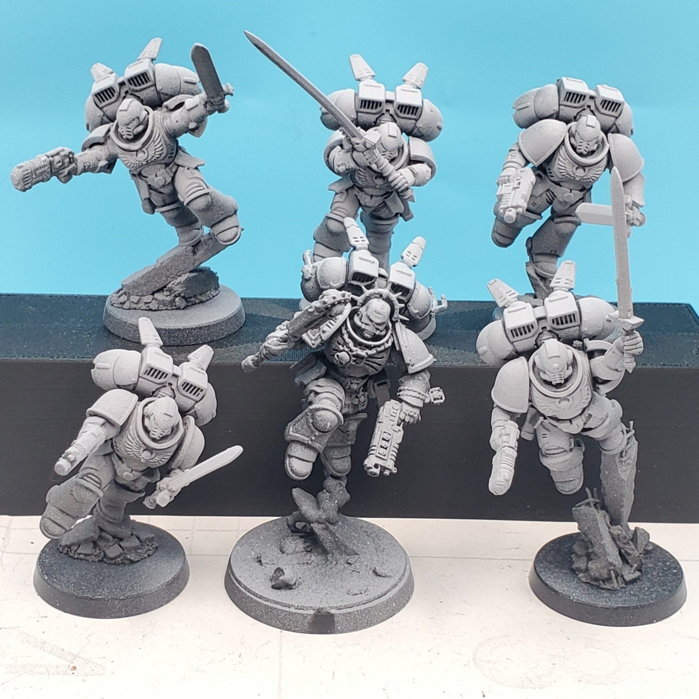5 x Converted Vanguard Veterans Marines with Jump Pack + Jump Pack Chaplain