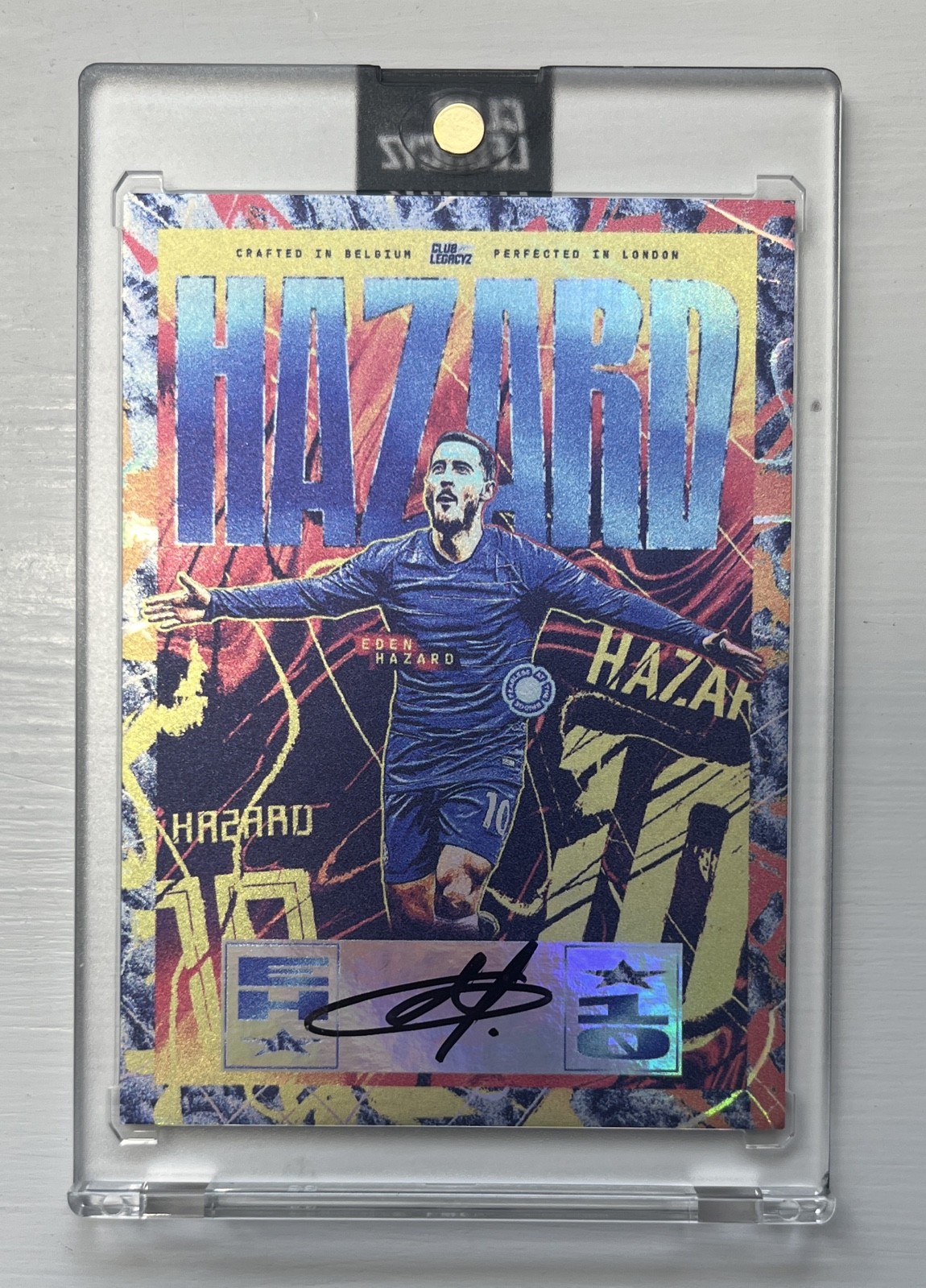 Eden Hazard bookend numbered to 100 with autograph