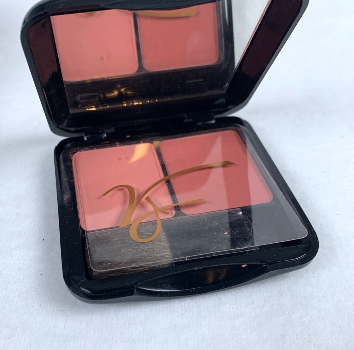 NIB VTG NOS 90s Victoria Jackson MORNING Blushers Peach Coral Duo Mirror Compact