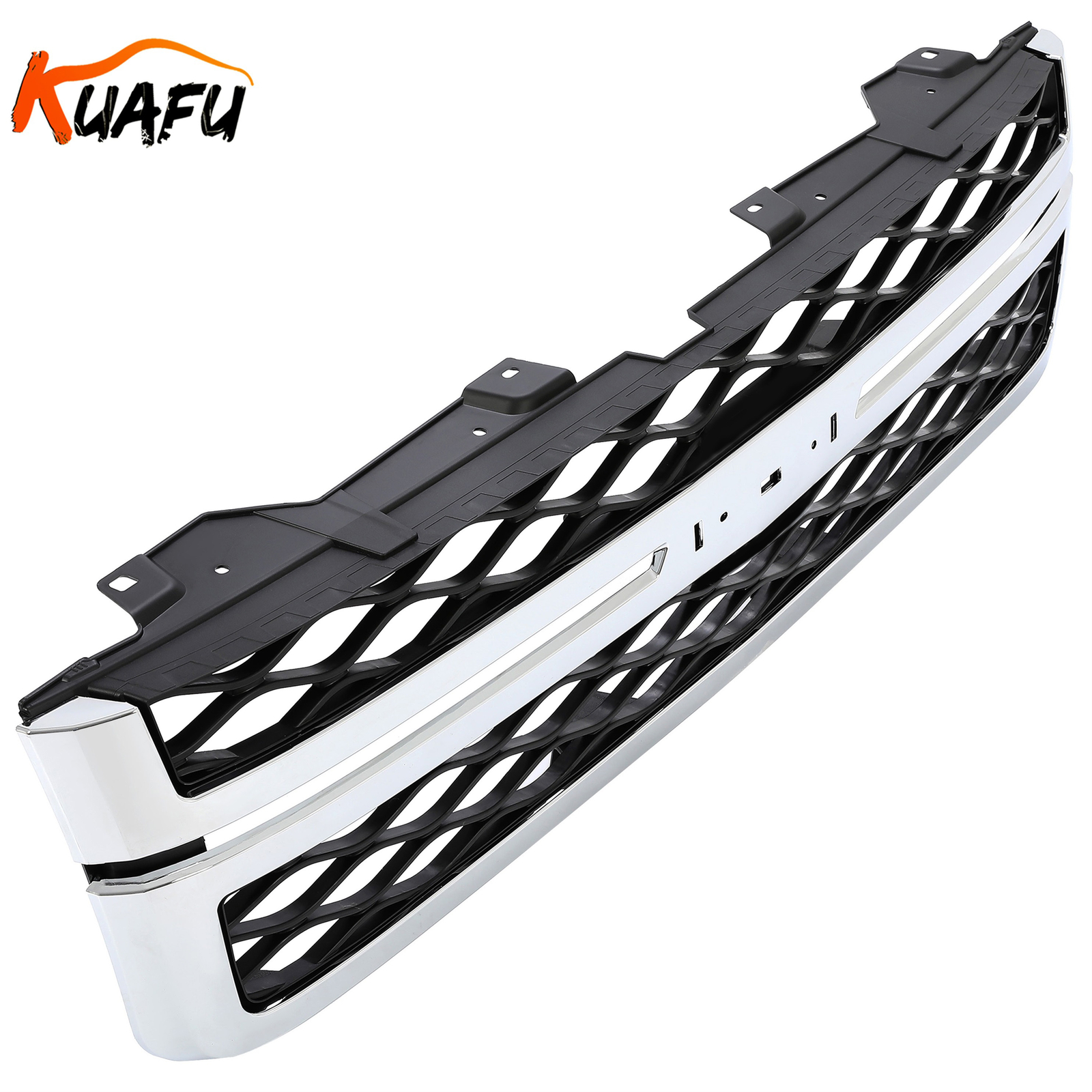 KUAFU Front Grille Assembly Chrome For 2011-14 Chevrolet Silverado 2500 3500 HD