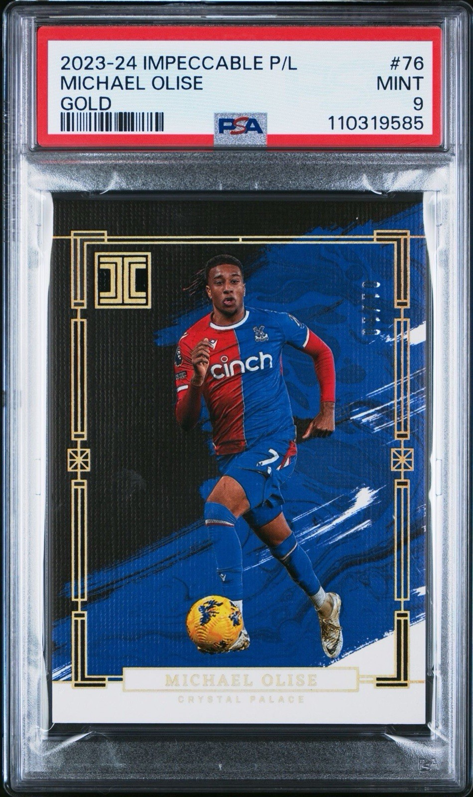 2023-24 Panini Impeccable Premier League Michael Olise 1/10 =1/1 2023-24 Panini Impeccable Premier League Michael Olise 1/10 =1/1