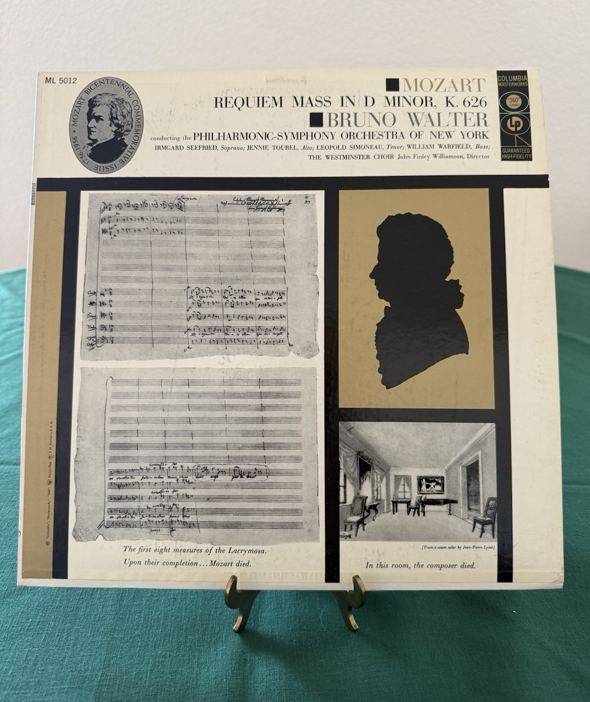 Columbia Masterworks Mozart Requiem Mass D Minor K 626 LP Vinyl Hi-Fi Mint