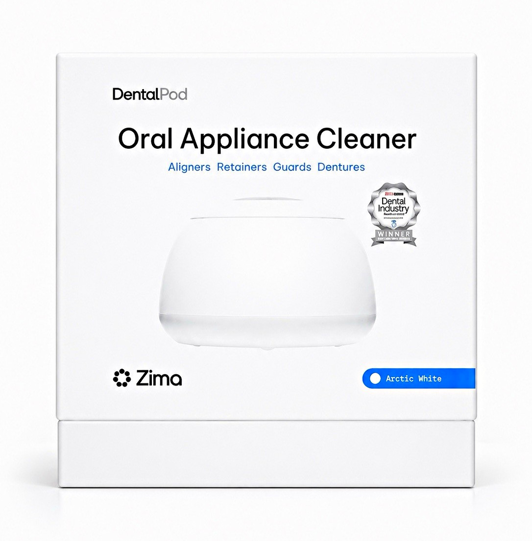 Zima DentalPod Ultrasonic Oral Appliance Cleaner, Arctic White Zima DentalPod Ultrasonic Oral Appliance Cleaner, Arctic White