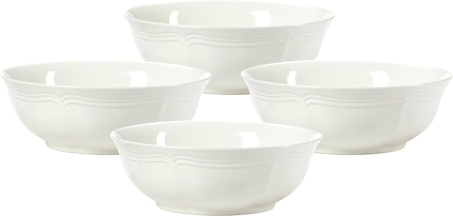 Mikasa French Countryside Cereal Bowl 7-Inch Set of 4 White 30 Ounces New Mikasa French Countryside Cereal Bowl 7-Inch Set of 4 White 30 Ounces New