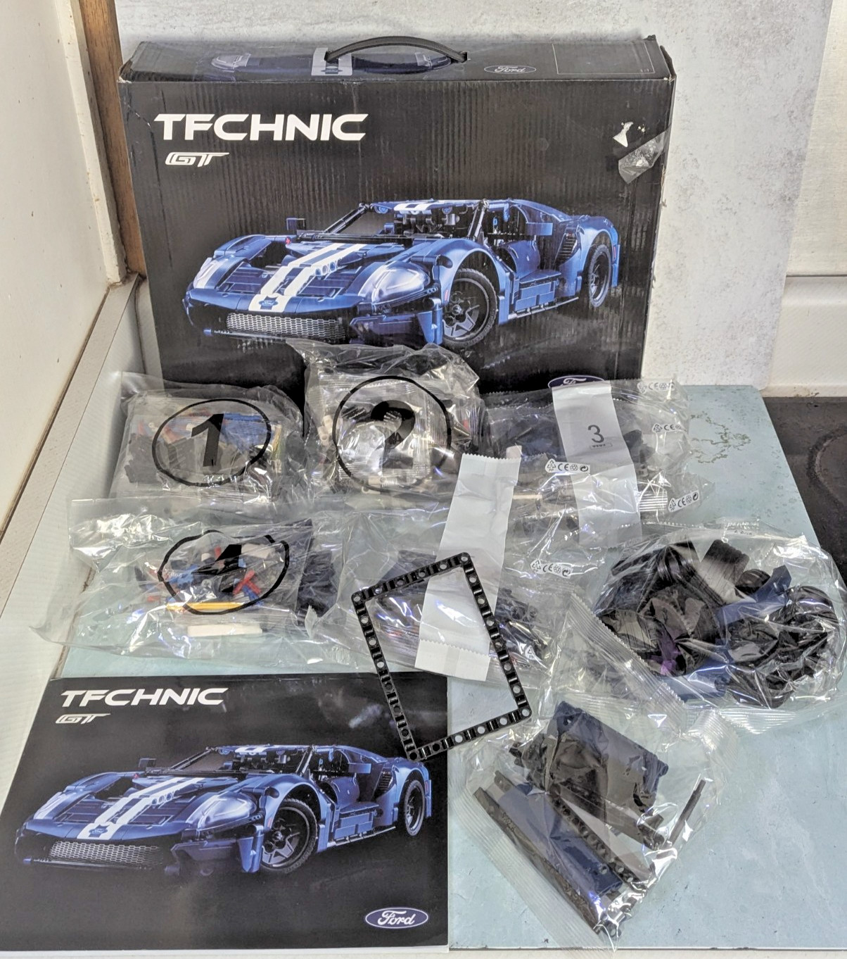 LEGO 6425769 Technic 2022 Ford GT 42154 Car Model Kit Box Open - Bags SEALED
