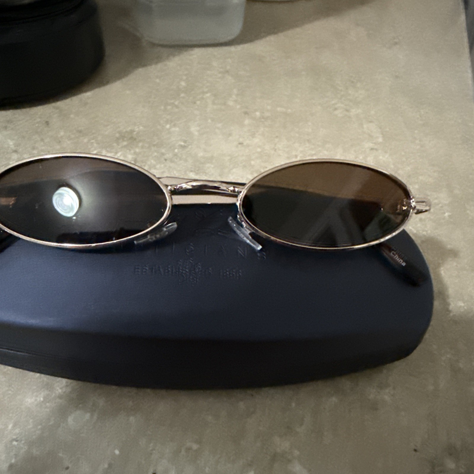 SA106 Mens Retro Vintage oval Metal Rim Sunglasses SA106 Mens Retro Vintage oval Metal Rim Sunglasses