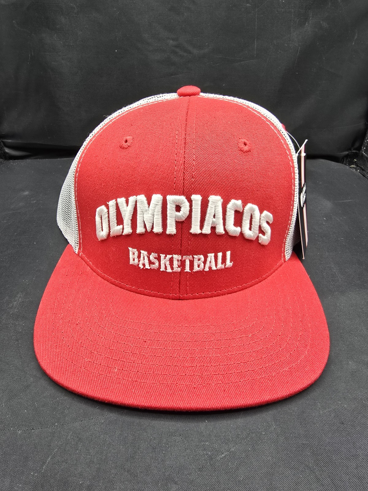 Olympiacos Hat Basketball Snapback Hat Cap Red White Official NEW Olympiacos Hat Basketball Snapback Hat Cap Red White Official NEW