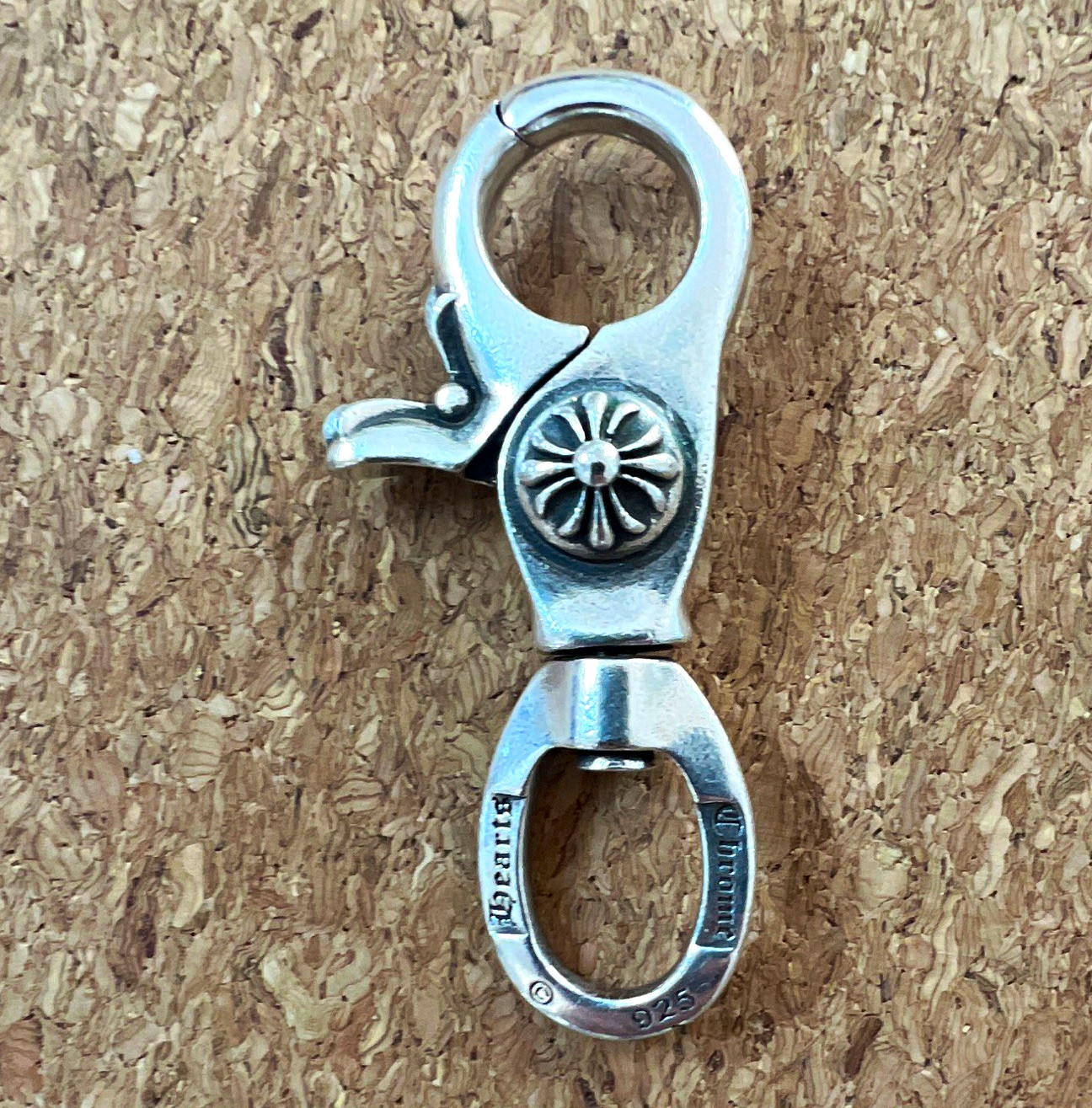 Chrome Hearts Signed 925 Sterling Silver Clip Charm Lobster Clasp Connector